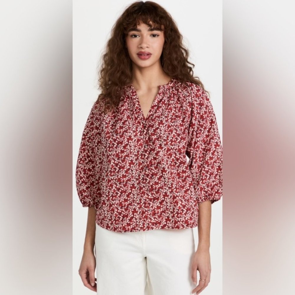 Brigitte Singh Cotton Printed Artisan Button Jacket Top Block Mughal Animals